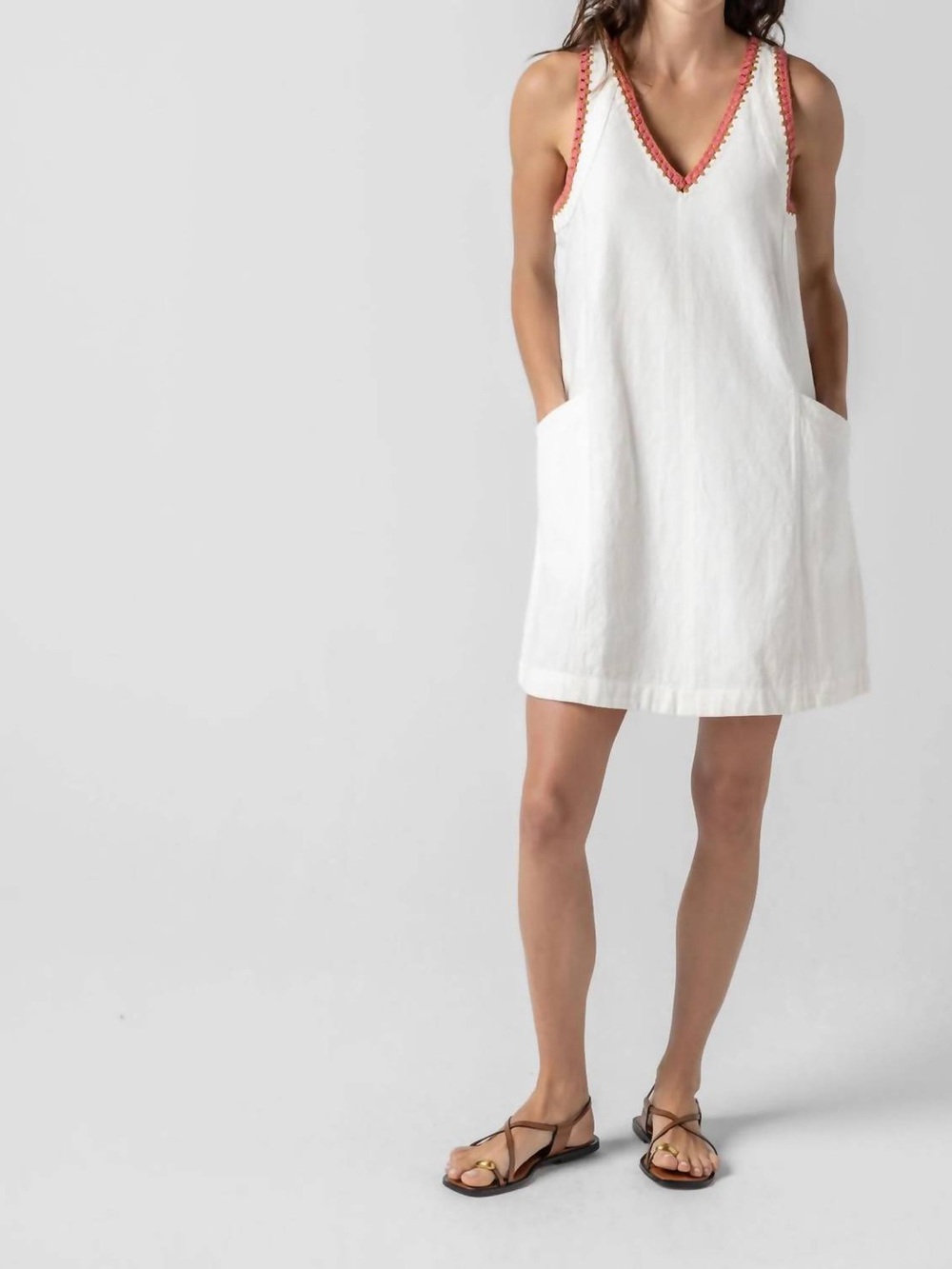 Lilla P - Crochet Trim V-neck Dress - NWT!